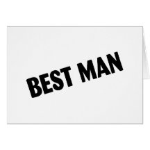Best Man Wedding Black Cards