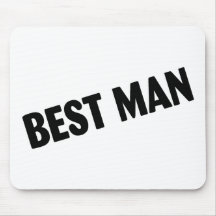 Best Man Wedding Black Mouse Pads