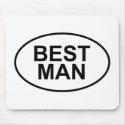 Best Man Wedding Oval mousepads