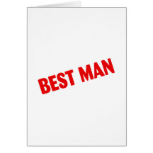 Best Man Wedding Red Card