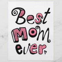 Best Mom Ever Text Design Custom Flyer