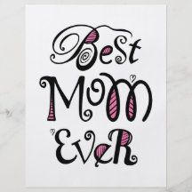 Best Mom Ever Typography Flyers