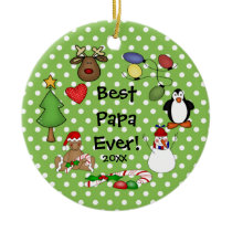 Best Papa Ever Christmas Ornament