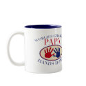 Best Papa Hands Down mugs