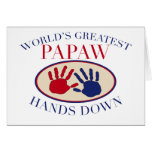 Best Papaw Hands Down Greeting Cards