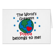 Best Poppa Belongs to me Greeting Cards