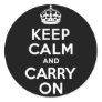 Best Price Keep Calm And Carry On Black and White Stickers