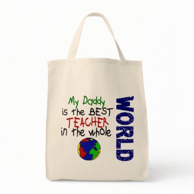 Best Teacher In World 2 (Daddy) Canvas Bag by professiongifts