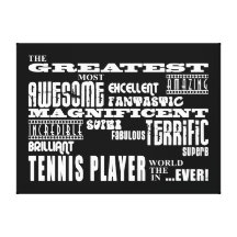 Best Tennis Players Greatest Tennis Player Stretched Canvas Print