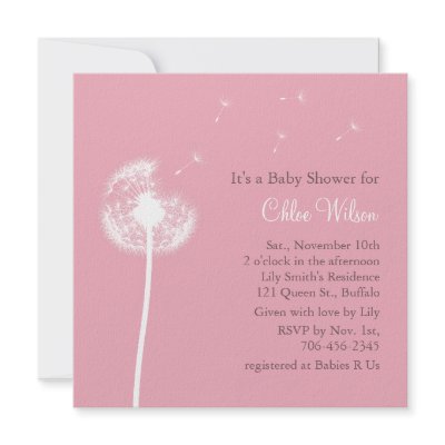 Best Wishes! Baby Shower Invitation (pink) by prettyfancyinvites