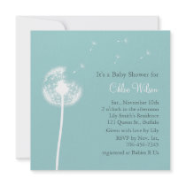 Best Wishes! Baby Shower invitation (turquoise)