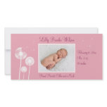 Best Wishes !!! Birth Announcement 2 (pink) Personalized Photo Card