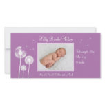 Best Wishes !!! Birth Announcement 2 (purple) photo cards