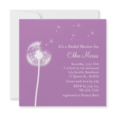 Best Wishes! Bridal Shower Invitation (purple) by prettyfancyinvites