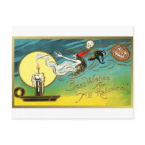 Best Wishes for All Halloween Post Card