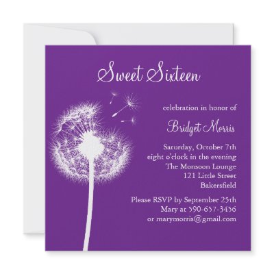 Best Wishes! (purple) Announcement by prettyfancyinvites