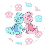 Bestest Best pink blue skulls stickers