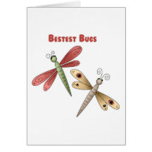 Bestest Bugs (dragonflies) Greeting Cards