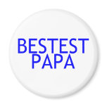 Bestest Papa Blue Magnets