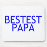 Bestest Papa Blue Mouse Pad