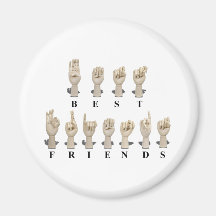 BestFriendsAmeslan062511 Fridge Magnets