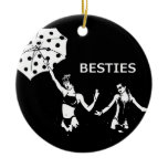 Besties Best Friends on the Beach Christmas Ornament