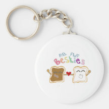 besties peanut butter fluff keychain