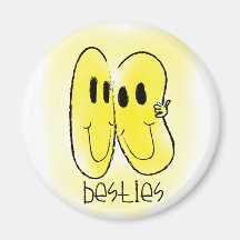 Besties Refrigerator Magnet