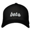 Beta blk hat embroidered hats