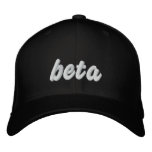 Beta blk hat embroidered hats