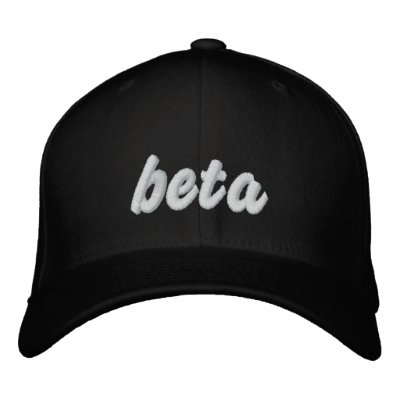 Beta blk hat embroidered hats by twitterfunny