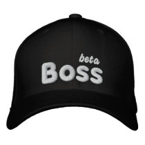Beta Boss black hat Embroidered Baseball Cap
