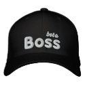 Beta Boss black hat embroidered hats