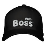 Beta Boss black hat embroidered hats