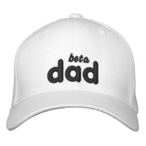 Beta Dad blk on wht hat