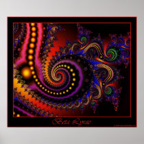 Beta Lyrae poster - red border