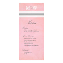 Beth Wedding Reception Menu Announcement