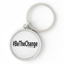 #BeTheChange Keychain (White)
