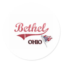Bethel Ohio City Classic Round Stickers