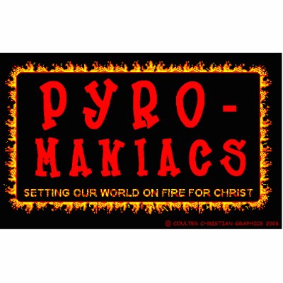 Bethel Pyro-Maniacs Rectangular Keychain Cut Out by sweetbeans38