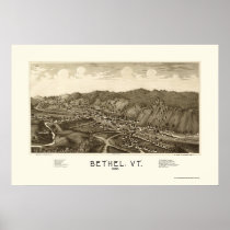 Bethel, VT Panoramic Map - 1886 Print