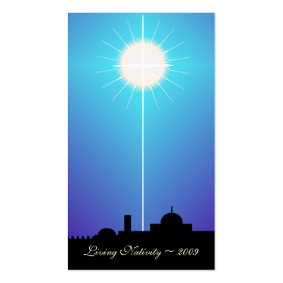 Bethlehem Living Nativity Card ~ 2009 Business Cards by RanchLady