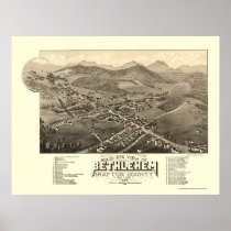 Bethlehem, NH Panoramic Map - 1883 Print