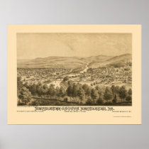 Bethlehem & South Bethlehem, PA Panoramic Map 1877 Posters
