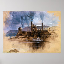 Bethlehem Steel Works by Joseph Pennell Poster