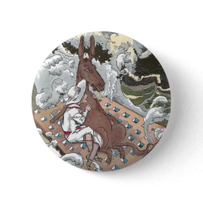 Betsy Braves the Billows Button by pinkalmond