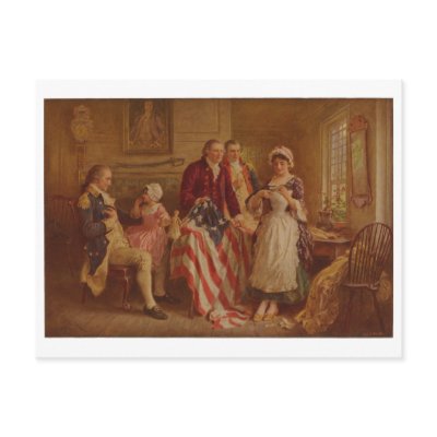 Betsy Ross, 1777, JLG Ferris, c1930 Postcards by wesleyowns