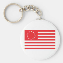 Betsy Ross Flag - Red Keychains
