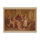 Betsy Ross making the first American Flag