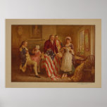 Betsy Ross making the first American Flag posters